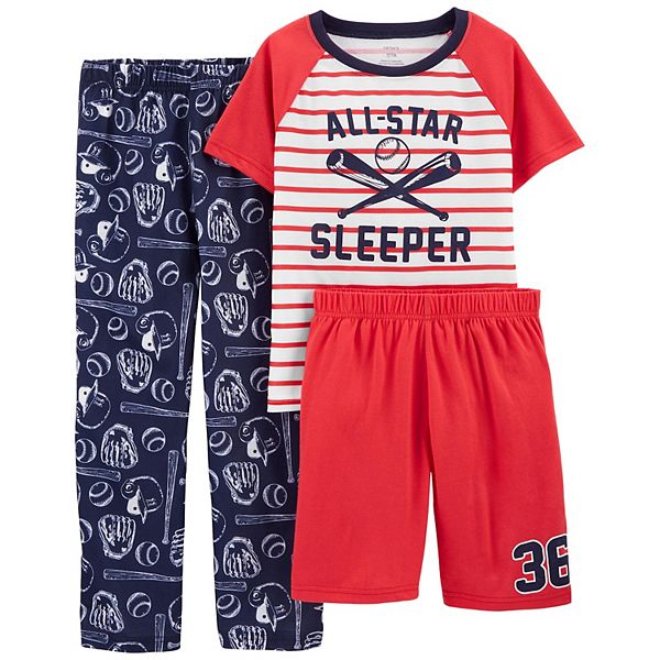 Boys 414 Carter's Dinosaur Top, Shorts & Pants Pajama Set