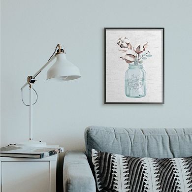 Stupell Home Decor Cotton Flower in Soap Branded Jar Floral Charm Wall Art