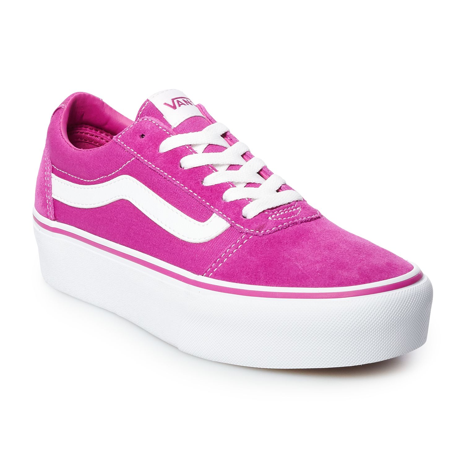 pink vans platform