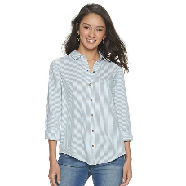 Juniors' SO® Button Down Shirt