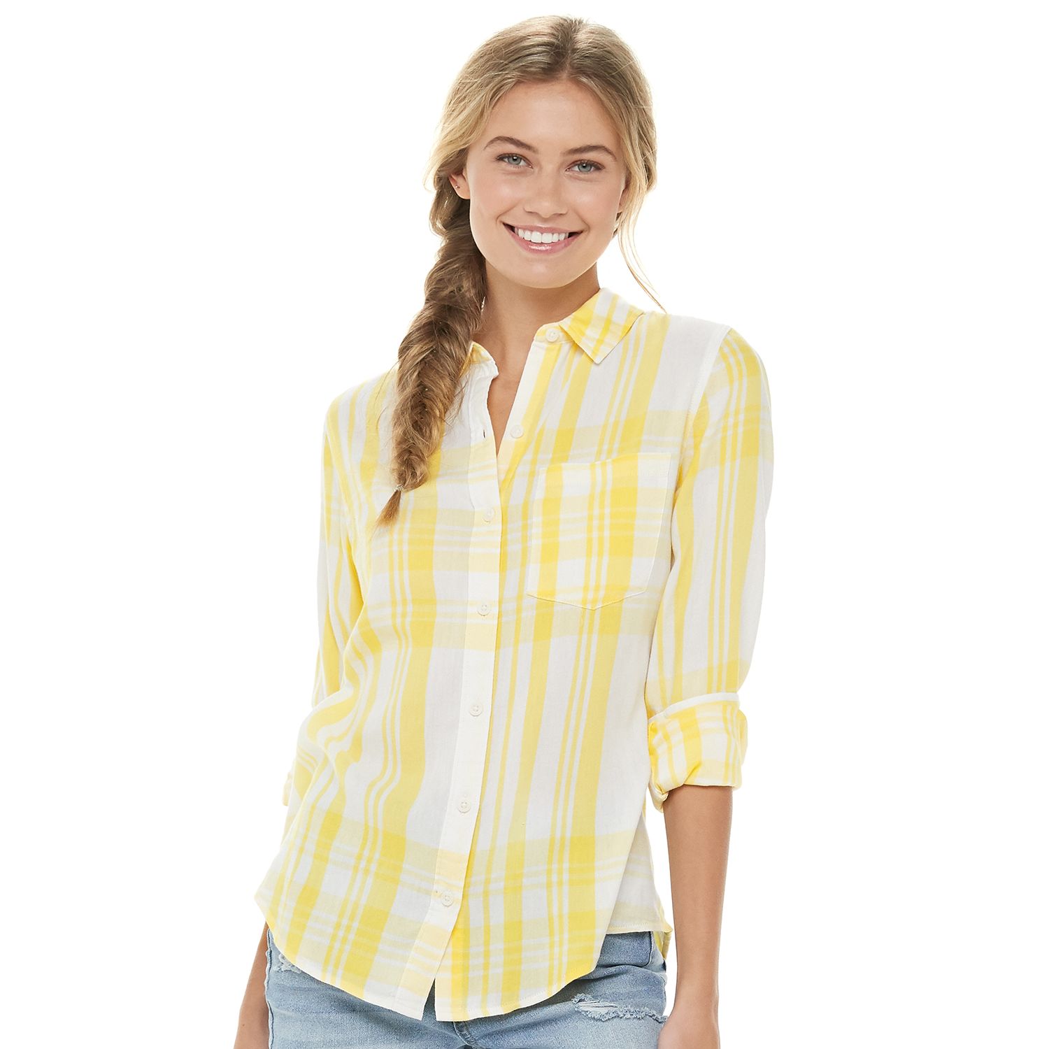 kohls yellow tops