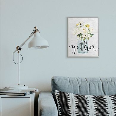 Stupell Home Decor Gather White Spring Bouquet Framed Wall Art