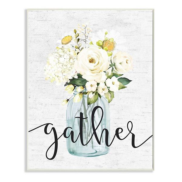 Stupell Home Decor Gather Spring Bouquet Plaque Wall Art