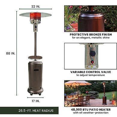 Hanover Accessories 7-ft. 41,000 BTU Umbrella Propane Patio Heater