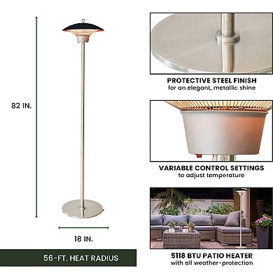 Hanover Accessories Electric Infrared Heat Floor Lamp