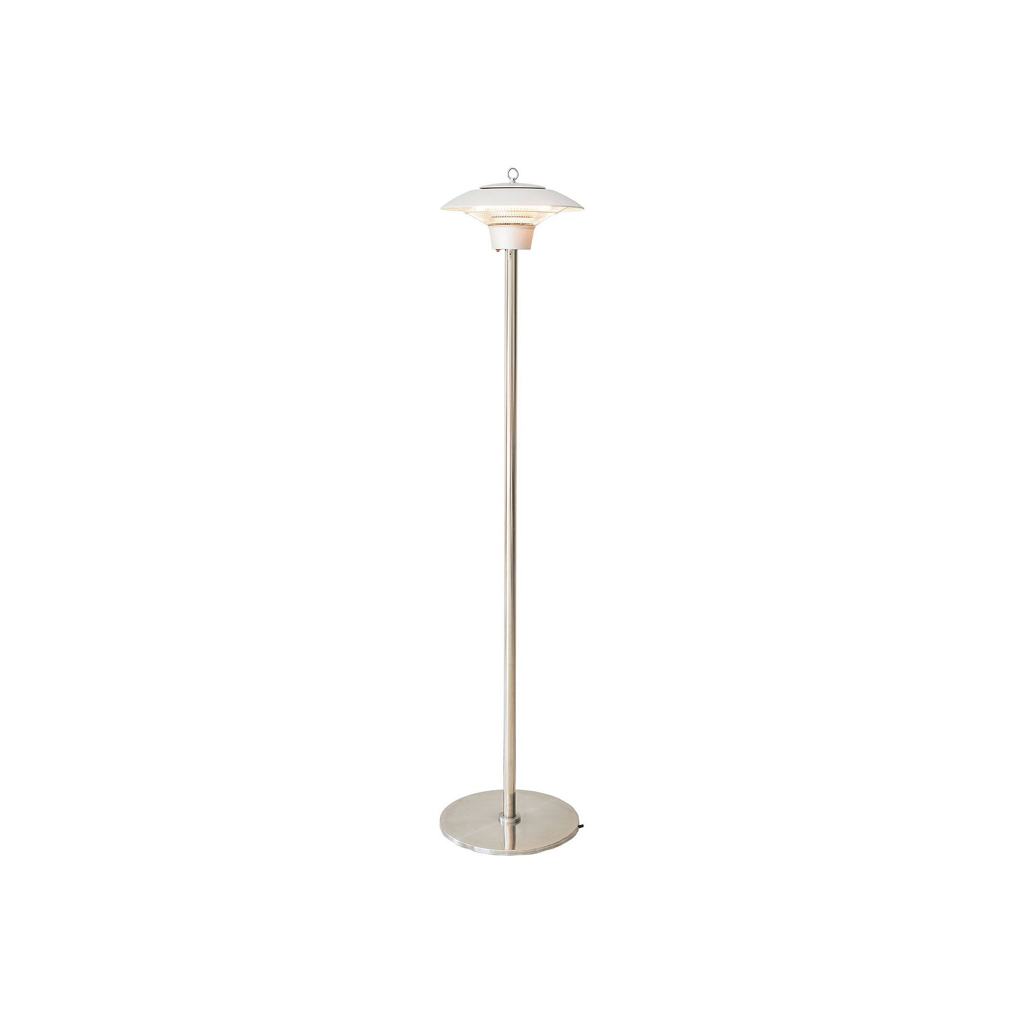 Hanover Accessories Electric Infrared Heat Floor Lamp, Silver
