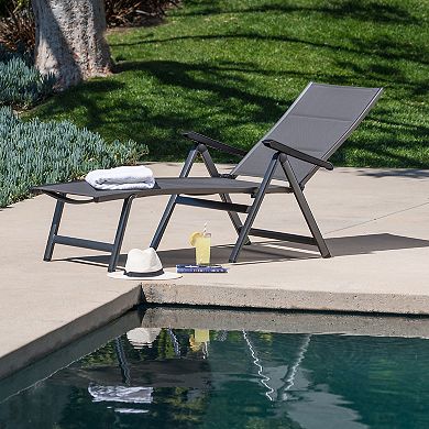 Hanover Accessories Regis Padded Sling Chaise Patio Chair