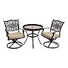 Hanover Accessories Traditions Bistro Table & Swivel Chair 3-piece Set