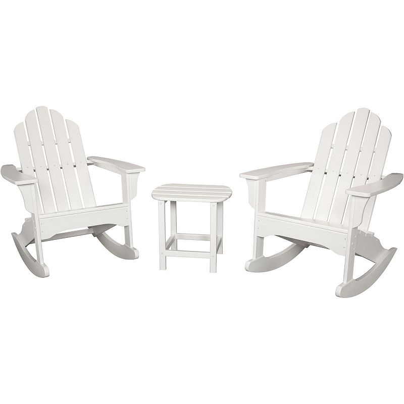 Hanover Accessories All-Weather Rocking Adirondack Patio Chair & End Table 