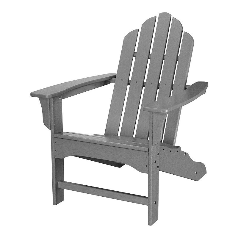 Hanover Accessories All-Weather Contoured Adirondack Chair, Grey