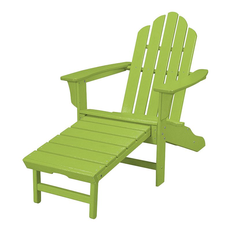 Hanover Accessories All-Weather Contoured Hideaway Ottoman Adirondack Chair