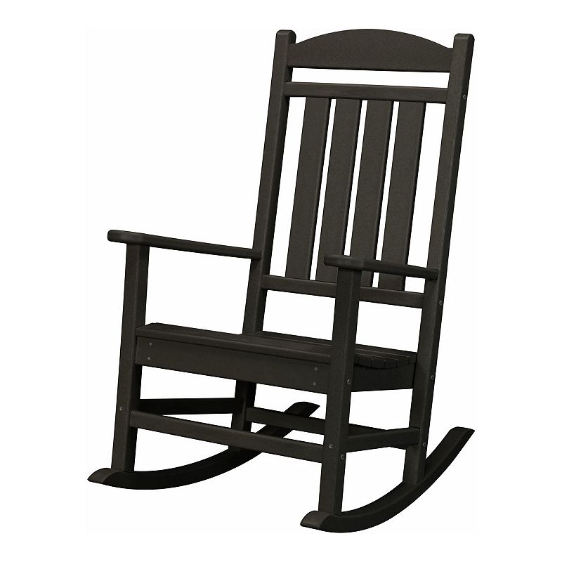 Hanover Accessories All-Weather Pineapple Cay Porch Rocking Chair, Black