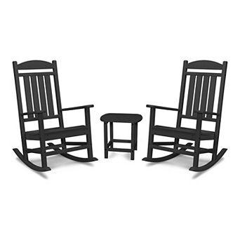 Hanover Accessories Pineapple Cay All-Weather Porch Rocking Chair 3 pc Set