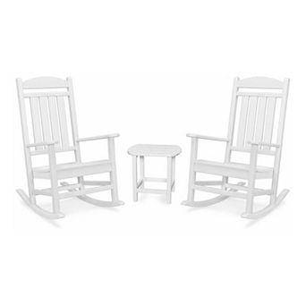 Hanover Accessories Pineapple Cay All-Weather Porch Rocking Chair 3 pc Set