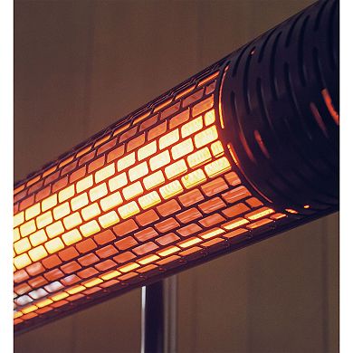 Hanover Accessories 30.7-In. Wide Electric Carbon Infrared Heat Lamp with Remote Control & Tripod Stand