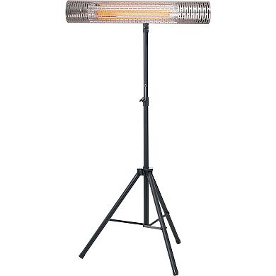 Hanover Accessories 30.7-In. Wide Electric Carbon Infrared Heat Lamp with Remote Control & Tripod Stand
