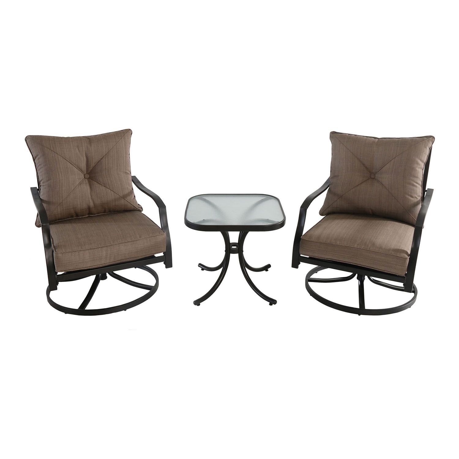 Image for Hanover Accessories Palm Bay Swivel Chat Arm Chair 3-piece Set at Kohl's.