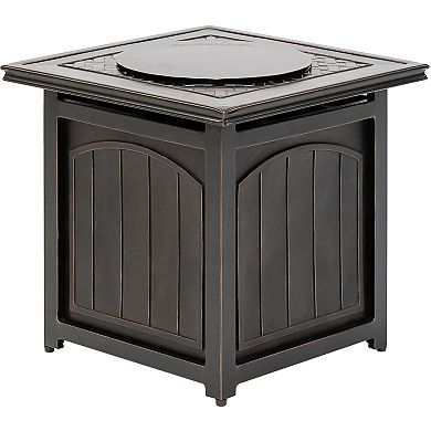 Hanover Accessories Traditions Square Gas Fire Pit End Table