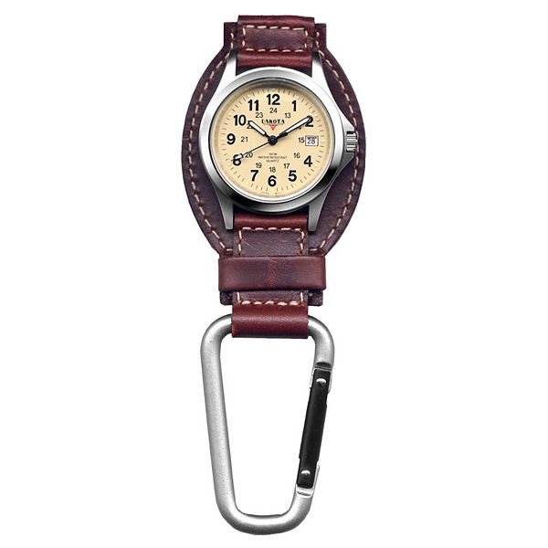 zoeken Beschietingen Universeel Dakota Leather Hanger Carabiner Clip Watch