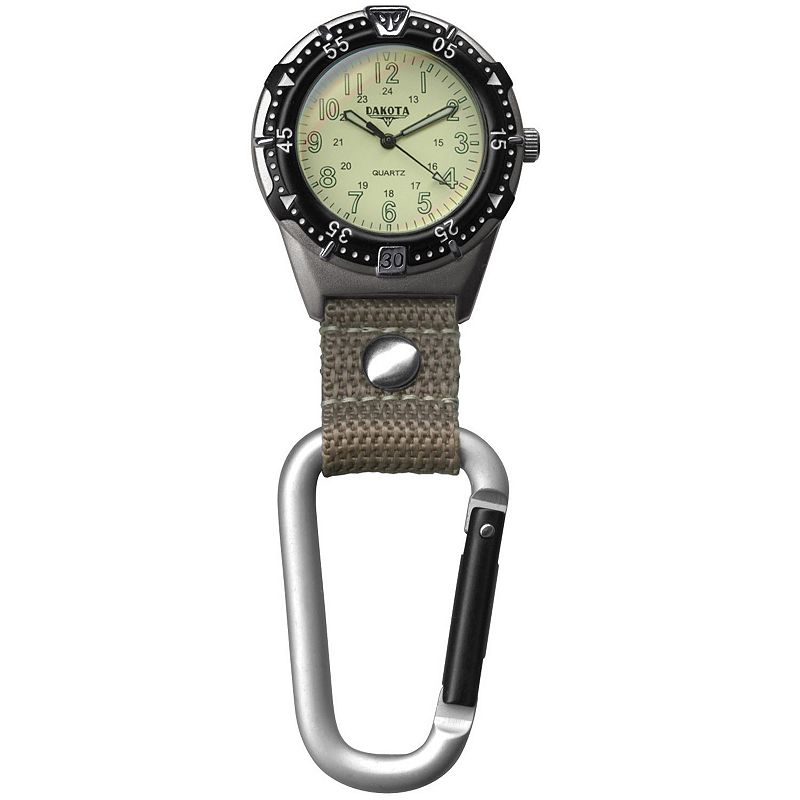 Dakota Aluminum Backpacker Clip Watch, Mens, Size: Medium, Lt Brown