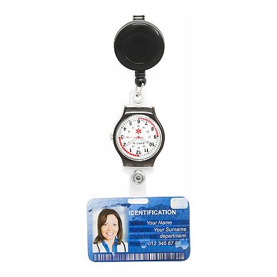 Dakota Retractable Nurse Watch Clip with Badge Holder