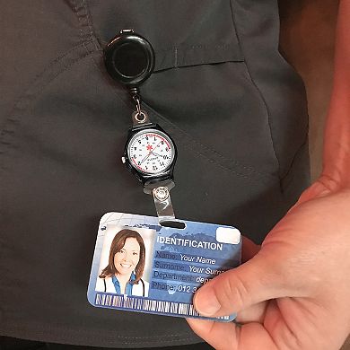 Dakota Retractable Nurse Watch Clip with Badge Holder