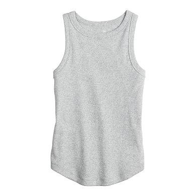 Juniors' SO® High Neck Ribbed Tank Top