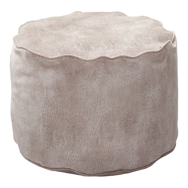 Gold Medal Round Ottoman, Brown