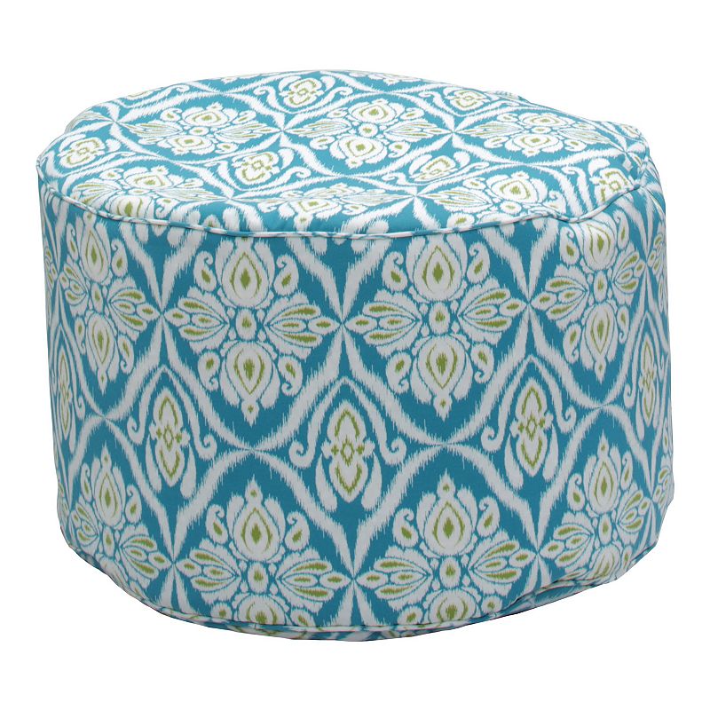 Gold Medal Round Ottoman, Blue