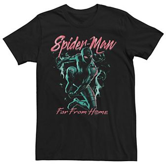 Men's Marvel Spider-Man: Far From Home Stealth Suit Dark Portrait Tee