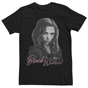 Men's Marvel Black Widow Movie Monochromatic Portrait Tee
