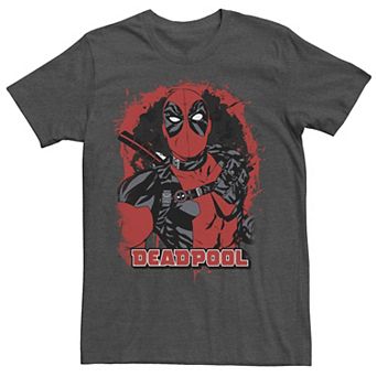 Men's Marvel Deadpool Paint Splatted Super Hero Tee