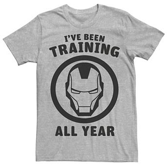 Men's Marvel Avengers Iron Man I've Been Training All Year Logo Tee