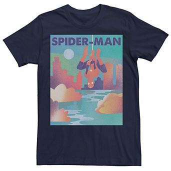 Men's Marvel Spider-Man City Skyline Poster Tee