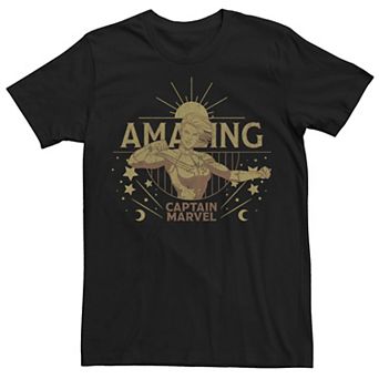 Men's Captain Marvel Amazing Retro Comic Portrait Tee