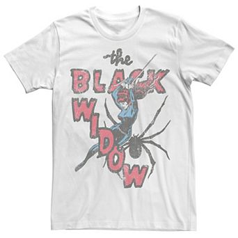 Men's Marvel Thrifted Black Widow Tee