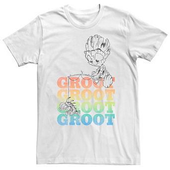 Men's Marvel Guardians Of The Galaxy Groot Fishing Name Stack Tee