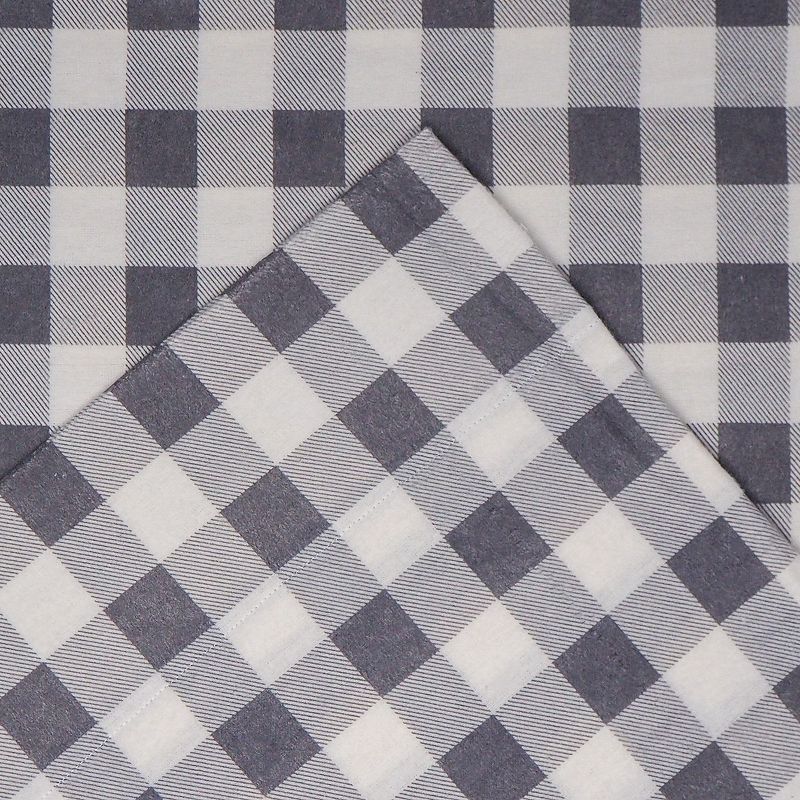 Pointehaven Flannel Sheet Set, Grey, FULL SET