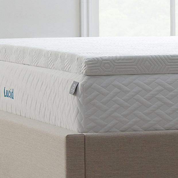 Lucid 2 Memory Foam Mattress Topper, Queen 