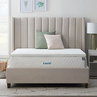 Lucid Dream Collection 2" Gel Memory Foam Topper with Breathable Cover