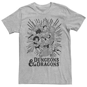 Men's Dungeons And Dragons Group Shot Dark Tones Tee