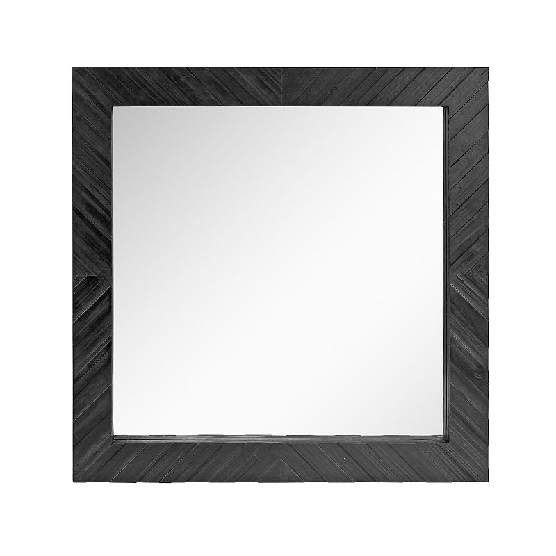 Stonebriar Collection Square Black Chevron Wall Mirror