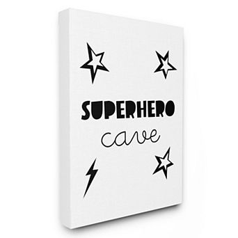Stupell Home Decor Superhero Cave Canvas Wall Art