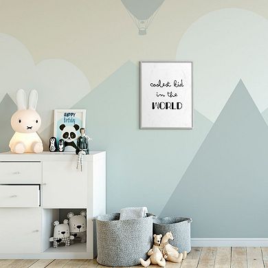 Stupell Home Decor Coolest Kid In the World Phrase Cursive Script Wall Art