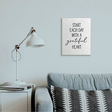 Stupell Home Decor Start Each Day with a Grateful Heart Plaque Wall Art