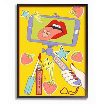Stupell Home Decor Sweet Selfie Love Retro Framed Wall Art