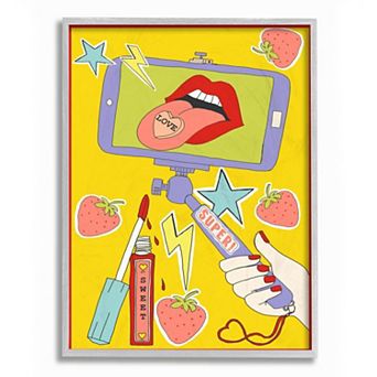 Stupell Home Decor Sweet Selfie Love Framed Wall Art