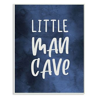 Boys Stupell Home Decor Dark Blue Little Man Cave Plaque Wall Art