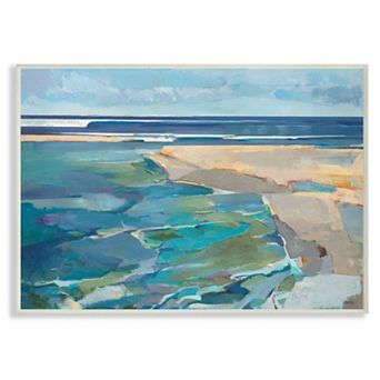Stupell Home Decor Beach Landscape Cubism Plaque Wall Art