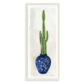 Stupell Home Decor Indoor Succulent Still Life Tall Prickly Cactus Framed Wall Art